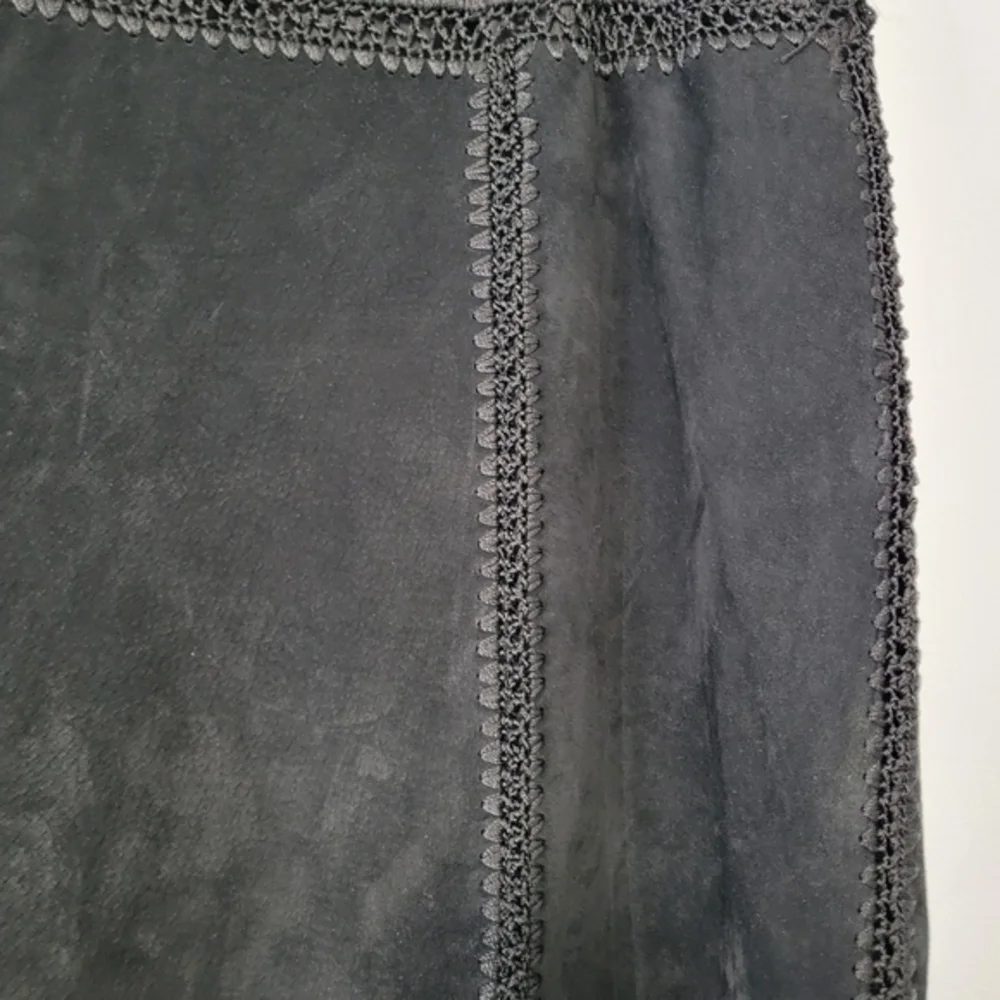 In‎ Suede Women's Black Suede Leather Skirt Size 14 Lace Western Classic Winter